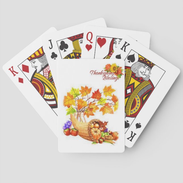 Thanksgiving Playing Card Deck (Back)