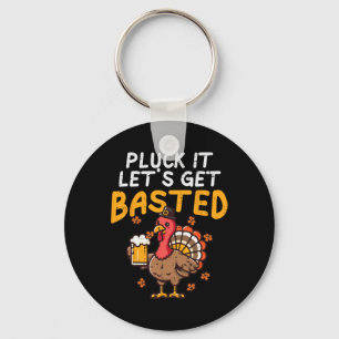 Thanksgiving Pluck It Lets Get Sted Funny Fall Dad Key Ring
