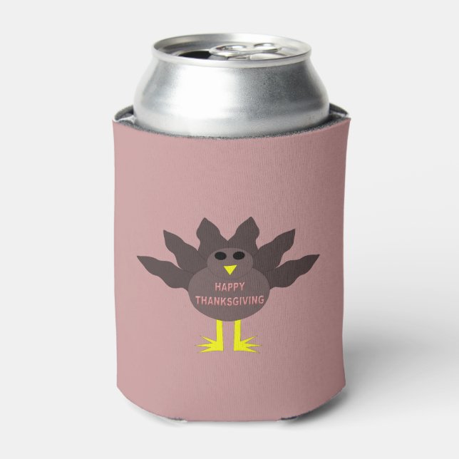 Thanksgiving Plucked Turkey Can Cooler (Can Front)