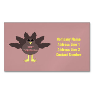 Thanksgiving Plucked Turkey Custom Business Cards