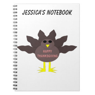 Thanksgiving Plucked Turkey Customisable Notebook
