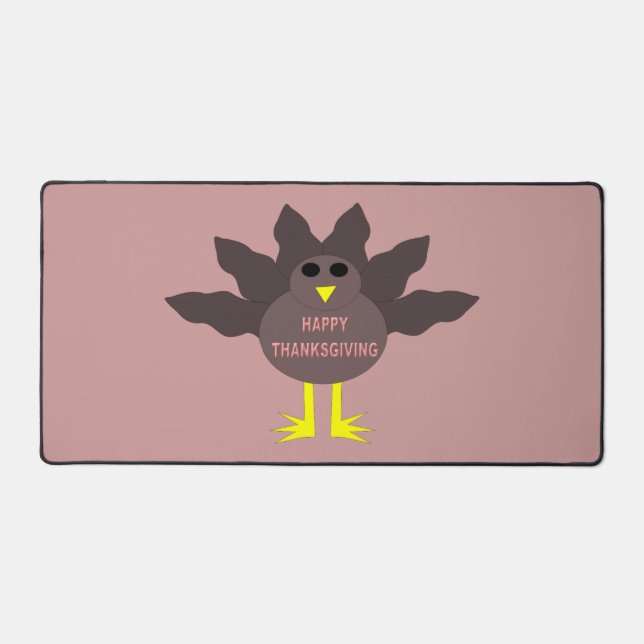 Thanksgiving Plucked Turkey Desk Mat (Front)