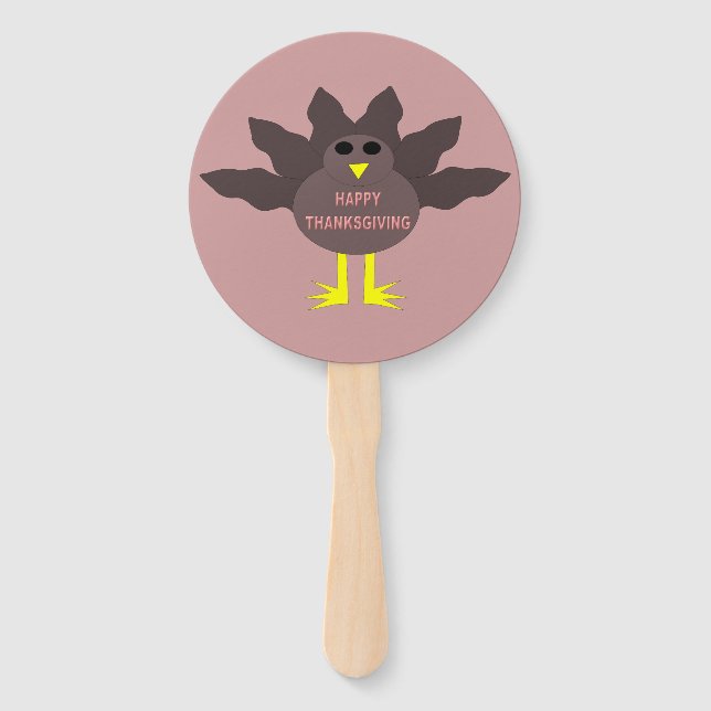 Thanksgiving Plucked Turkey Hand Fan (Front)
