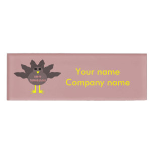 Thanksgiving Plucked Turkey Personalised Name Tag