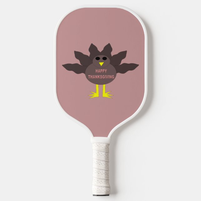 Thanksgiving Plucked Turkey Pickleball Paddle (Front)
