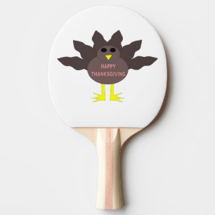 Thanksgiving Plucked Turkey Ping Pong Paddle