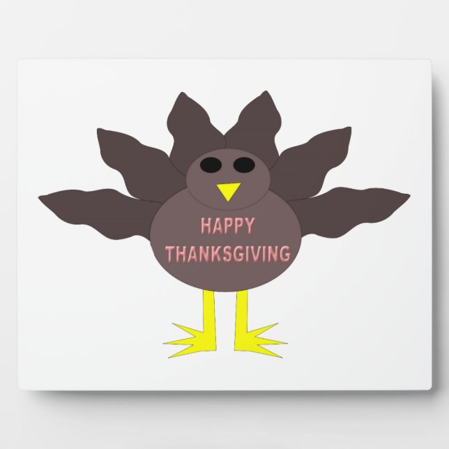 Thanksgiving Plucked Turkey Plaque (Front)