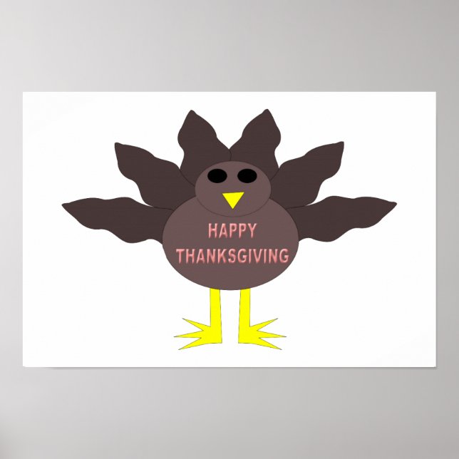 Thanksgiving Plucked Turkey Poster (Front)