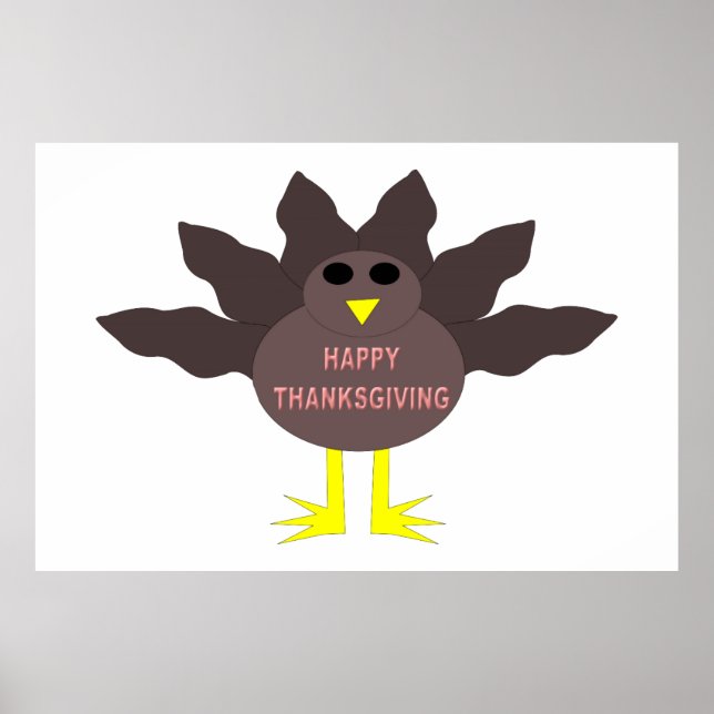 Thanksgiving Plucked Turkey Poster (Front)