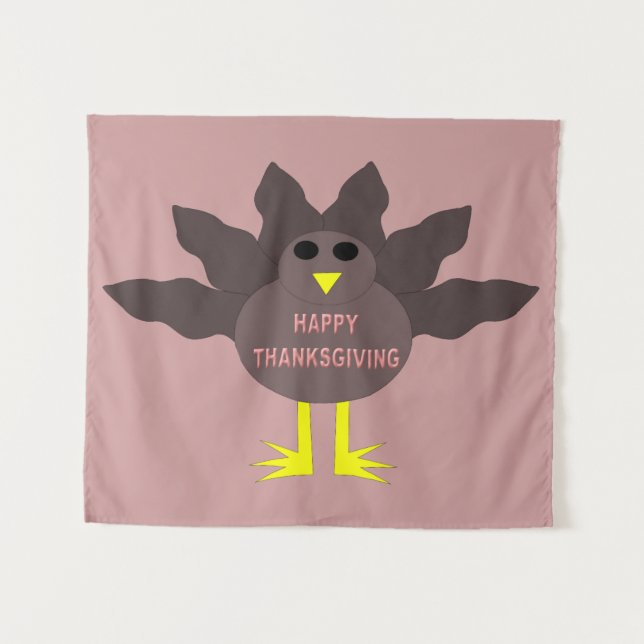 Thanksgiving Plucked Turkey Tapestry (Front (Horizontal))