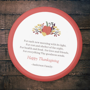 Thanksgiving Poem Country Rustic Pumpkin Bouquet Magnet