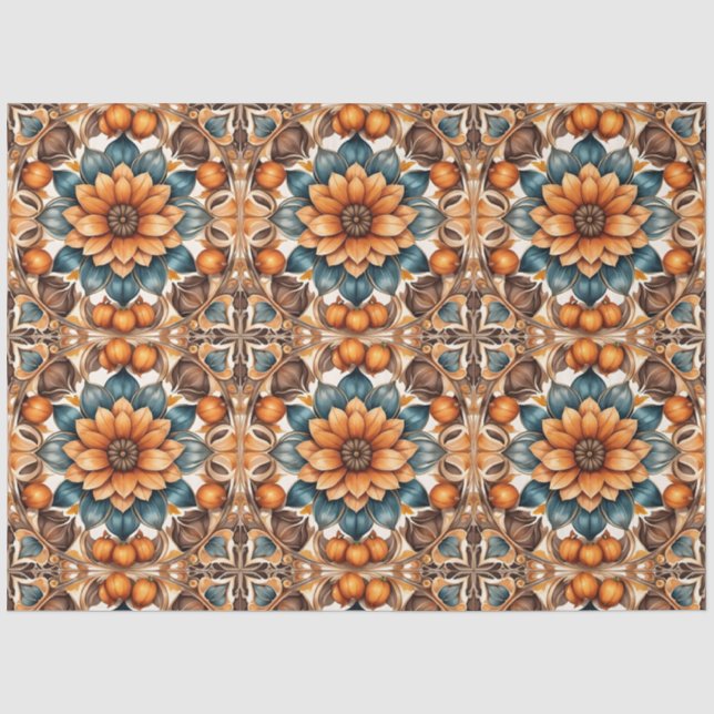 Thanksgiving Popular Pumpkin Autumn Collection Tissue Paper (Front)