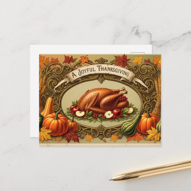 Thanksgiving  postcard (Front/Back In Situ)