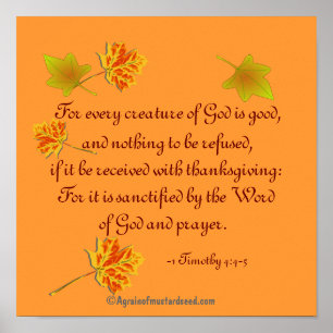 Thanksgiving Prayer Poster