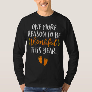 Thanksgiving Pregnancy Announcement Fall Baby Reve T-Shirt
