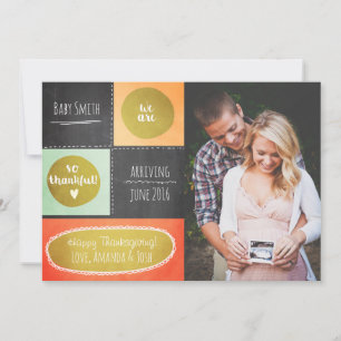 Thanksgiving pregnancy announcement Fall Chalk