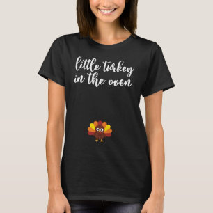 Thanksgiving Pregnancy Announcement Pregnant Revea T-Shirt
