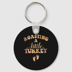 Thanksgiving Pregnancy Announcement Shirt Fall Tur Key Ring