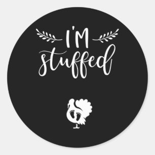 Thanksgiving Pregnancy Announcement Turkey Baby R Classic Round Sticker