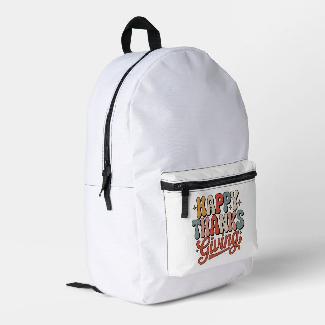 THANKSGIVING PRINTED BACKPACK (Back Corner Left)