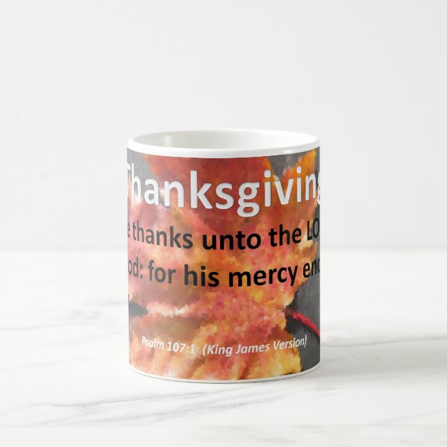 Thanksgiving Psalm 107-1 Coffee Mug (Center)