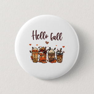 Thanksgiving Psl Autumn Hello Fall And Pumpkin Spi 6 Cm Round Badge