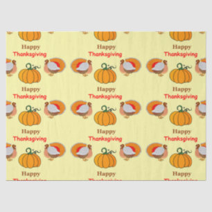 Thanksgiving pumpkin and turkey tissue paper