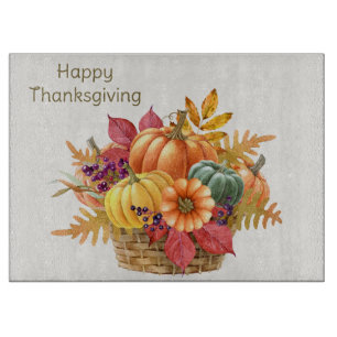Thanksgiving Pumpkin Basket Cutting Board