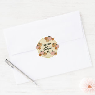 Thanksgiving pumpkin classic round sticker