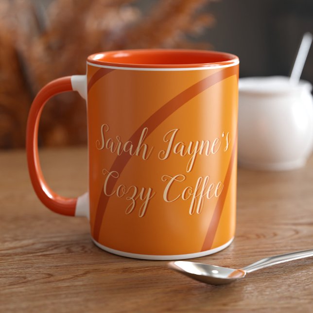 Thanksgiving Pumpkin Cosy Coffee Mug (For your cozy coffees. Just add your name!)