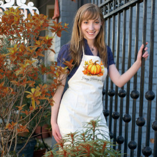 Thanksgiving Pumpkin Custom Fall Kitchen Gift Apron