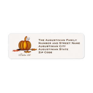THANKSGIVING Pumpkin Customised Return Address Label