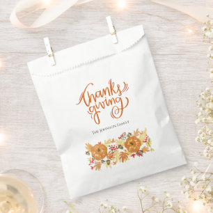 Thanksgiving Pumpkin Dinner Favour Bag