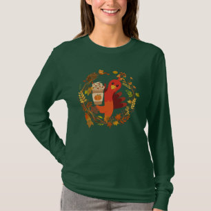 "Thanksgiving Pumpkin Drink Long Sleeve T-Shirt" T-Shirt