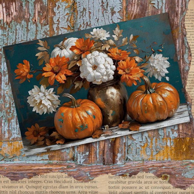Thanksgiving Pumpkin Fall Autumn Rustic Decoupage Tissue Paper (Creator Uploaded)