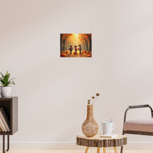Thanksgiving pumpkin kids poster