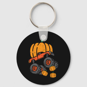 Thanksgiving Pumpkin On Monster Truck Fall Boys Ki Key Ring