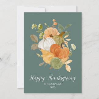 Thanksgiving Pumpkin Photo Card