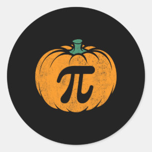 Thanksgiving Pumpkin Pi Pie Costume Math Teacher H Classic Round Sticker