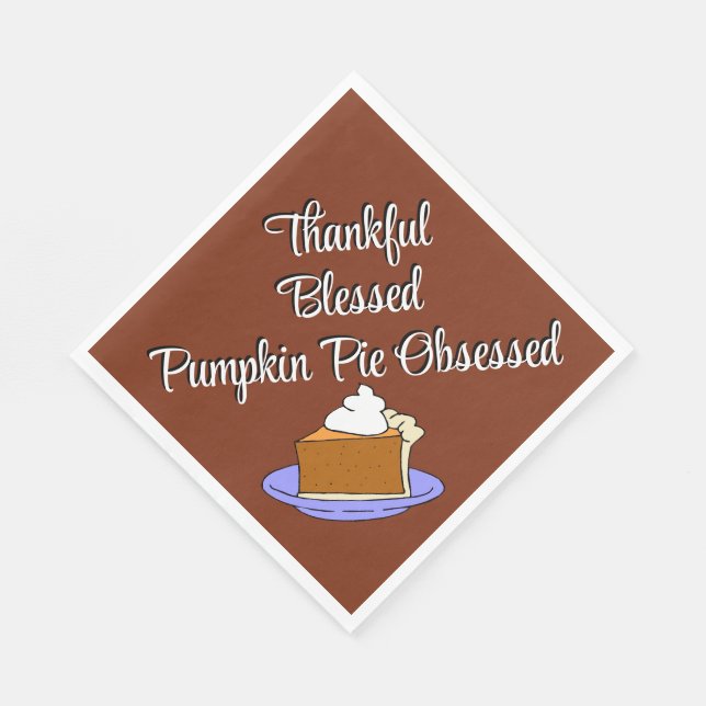 Thanksgiving Pumpkin Pie Dessert  Napkin (Corner)
