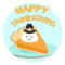 Thanksgiving Pumpkin  Pie Pilgrim Stickers