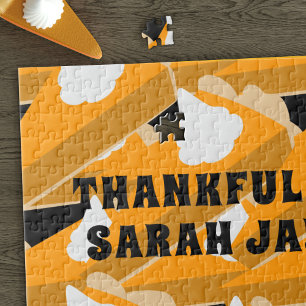 Thanksgiving Pumpkin Pie Thankful Jigsaw Puzzle