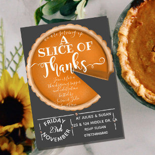 Thanksgiving pumpkin pie volunteer lunch postcard