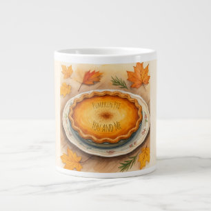 Thanksgiving, Pumpkin Pie You and Me Large Coffee Mug