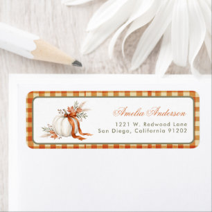 thanksgiving Pumpkin Return Address Label