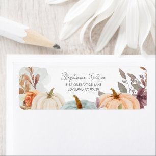 Thanksgiving Pumpkin Return Address  Return Address Label