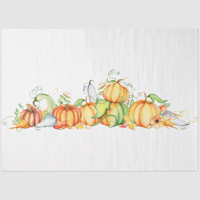 Thanksgiving Pumpkin Series Design 10 Tissue Paper (Front)
