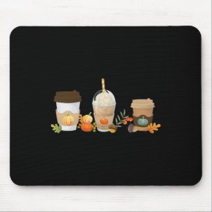 Thanksgiving Pumpkin Spice Coffee Drinker Mouse Pad