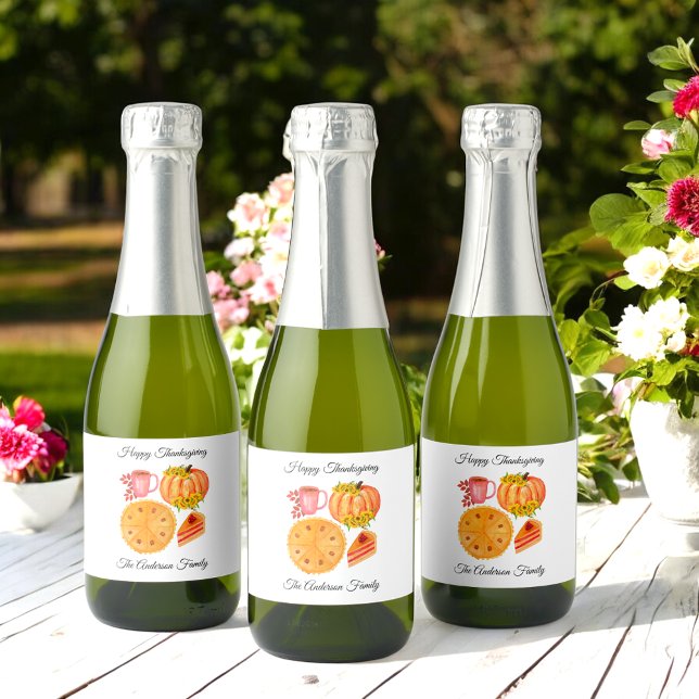 Thanksgiving Pumpkin Spiced Latte    Sparkling Wine Label (Creator Uploaded)