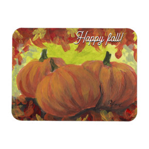 Thanksgiving Pumpkins #1 Fall Autumn Leaves Magnet
